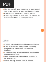 RDBMS - SQL