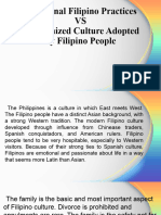Traditional Filipino Practices Vs Modernized Culture