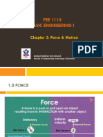 FEE 1113 - Chapter 3 Force and Motion