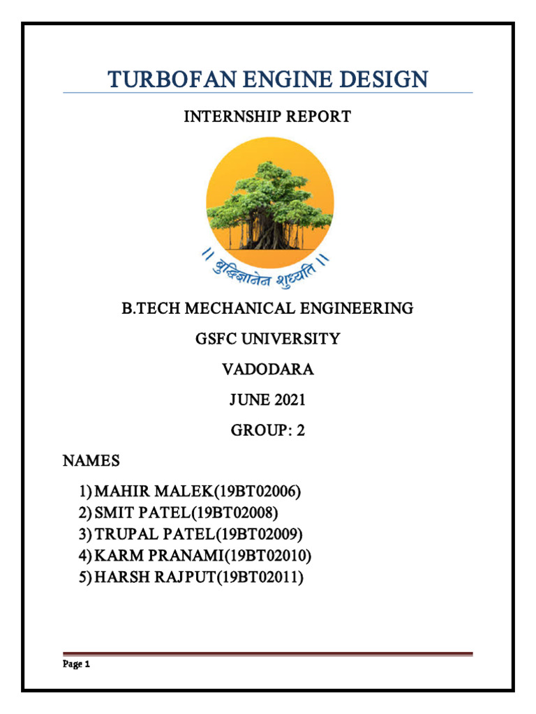 IRE 21 TURBOFAN ENGINE DESIGN Group 2 PDF Jet Engine Turbine