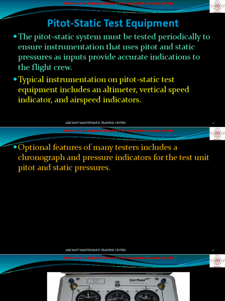 PitotStatic Test Equipment PDF Aerospace Equipment