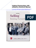 Selling Building Partnerships 10th Edition Castleberry Solutions Manual