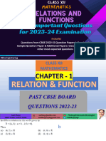 Class XII RELATIONS & FUNCTIONS Most Important Questions For 2023-24 Examination (Dr. Amit Bajaj)