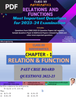 Class XII RELATIONS & FUNCTIONS Most Important Questions For 2023-24 Examination (Dr. Amit Bajaj)