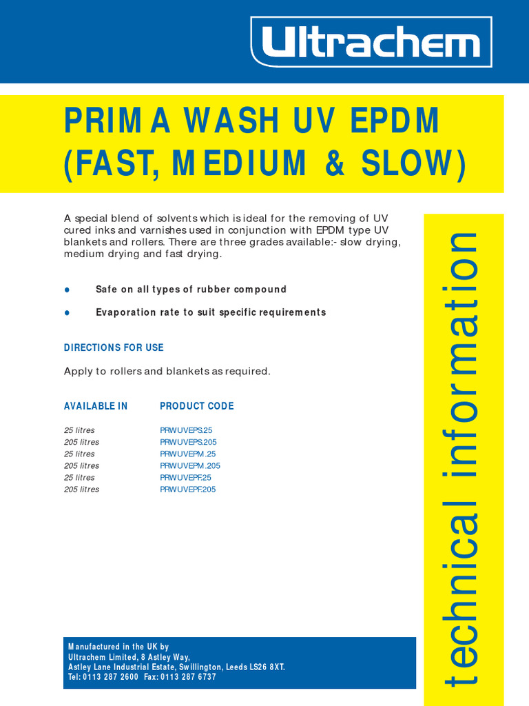 Prima Wash UV EPDM PDF