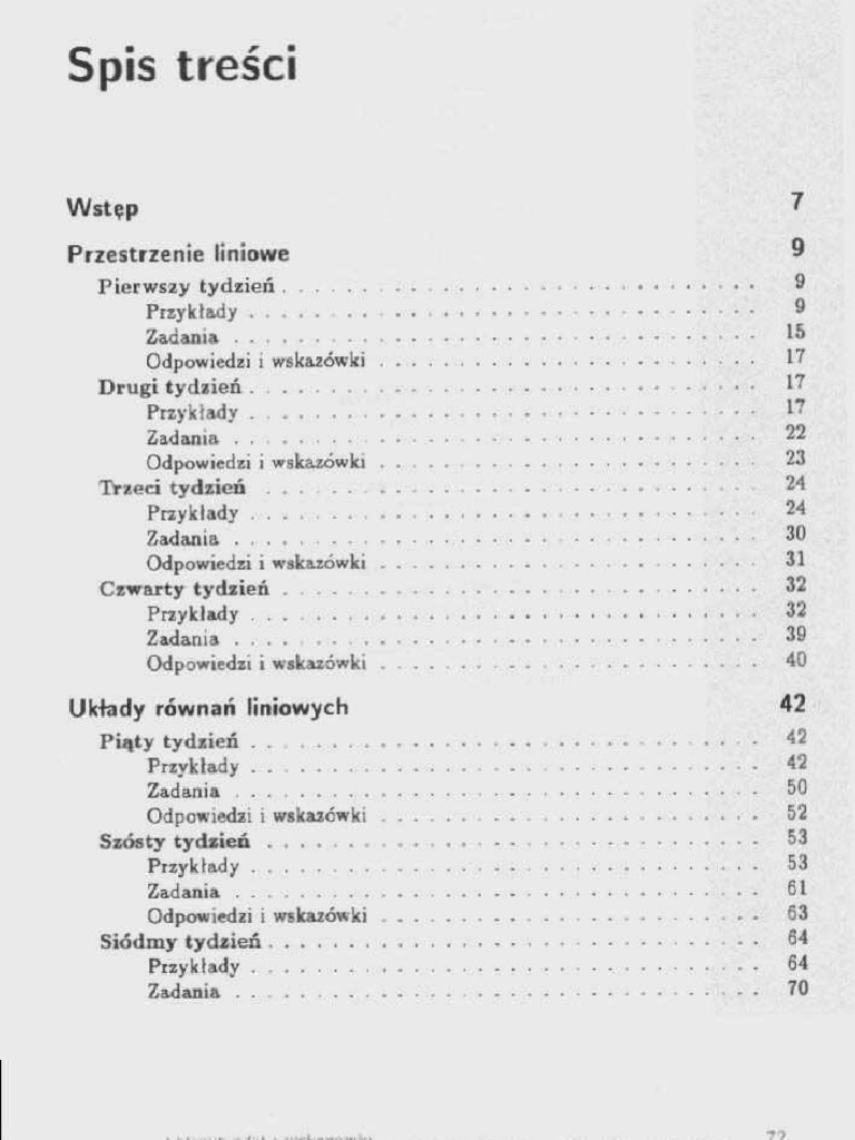Algebra Liniowa Przykłady I Zadania Pdf
