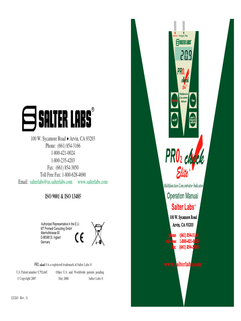 Pro2 Check Elite User Manual | PDF | Calibration | Flow Measurement