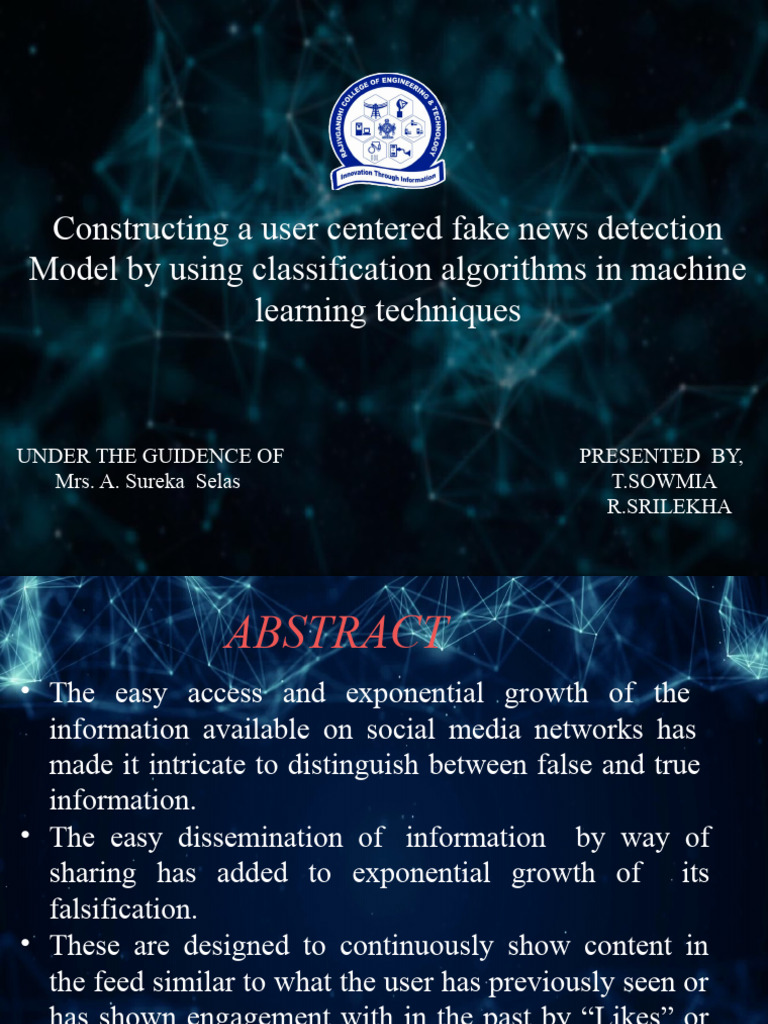 Fake - News - Detetcion - PPT - 2023 Final | PDF | World Wide Web ...