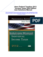 South Western Federal Taxation 2012 Individual Income Taxes 35th Edition Hoffman Solutions Manual