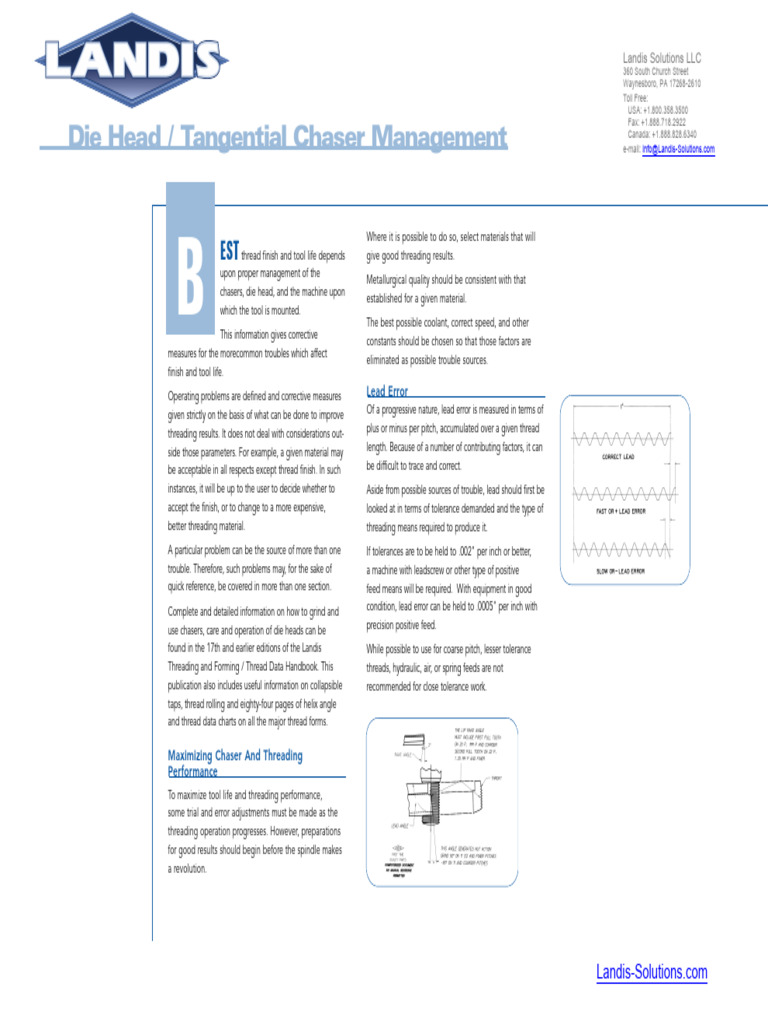 Maximizing Threading Performance Guide | PDF | Engineering Tolerance ...