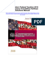 South Western Federal Taxation 2018 Comprehensive 41st Edition Hoffman Solutions Manual