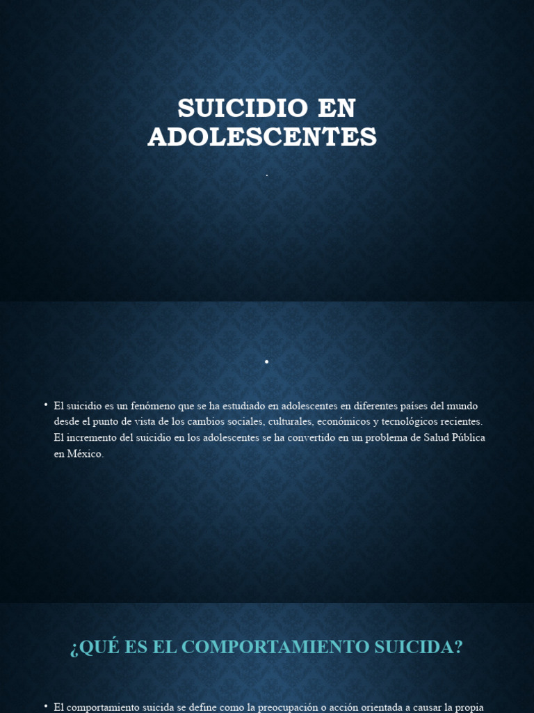 Suicidio en Adolescentes | Descargar gratis PDF | Suicidio | Adolescencia
