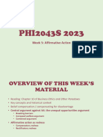 PHI2043S - 2023 - Week 5 - Affirmative Action