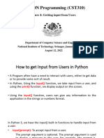 04python 04 Getting Inputs From The User in Python