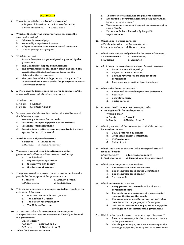 Fundamentals of Taxation Test Banks PDF Taxes Eminent Domain