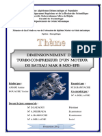 Dimensionnement D'un Turbocompresseur D'un Moteur de Bateau Mak 8 m20-EPB