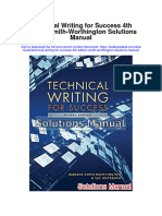 Technical Writing For Success 4th Edition Smith Worthington Solutions Manual