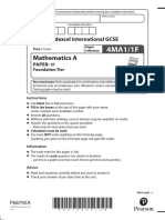 01a Igcse Maths 4ma1 1f May 2022 Examination Paper PDF