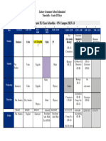 Time Table Grade-IX Boys (2023-24)