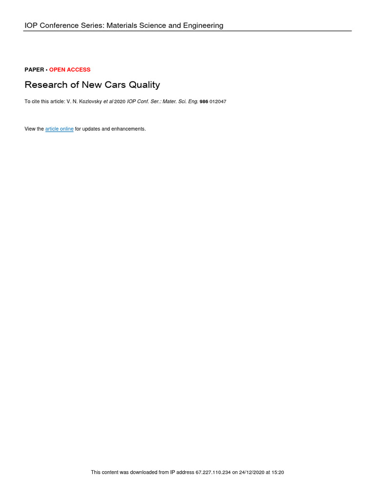 research-of-new-cars-quality-pdf-reliability-engineering-car