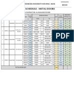 Metal Door Schedule