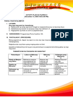 Activity Plan-Fil 9 - Pagsasagawa NG Talumpati