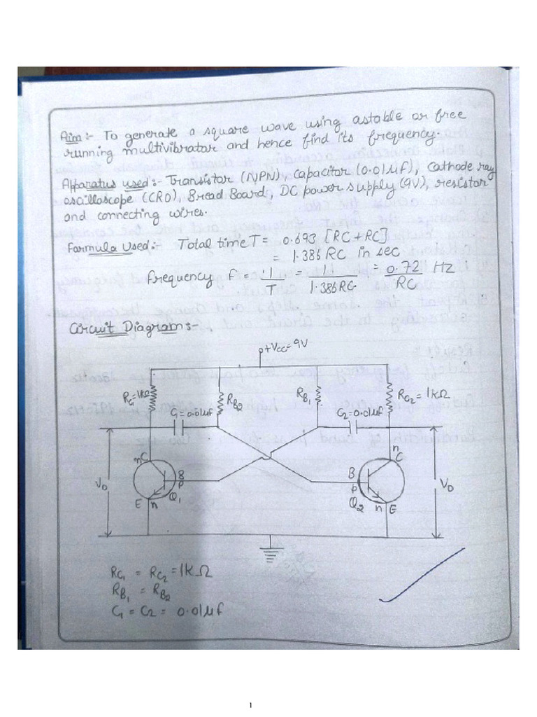 Multivibrator Practical PDF