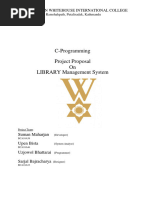 Project Proposal On C Programming Library Management System