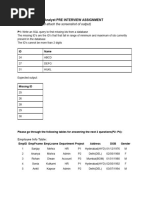 Pre Interview Assignment Data Analyst - Albanero