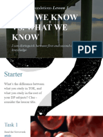 1.3 How We Know vs. What We Know (Class Presentation)