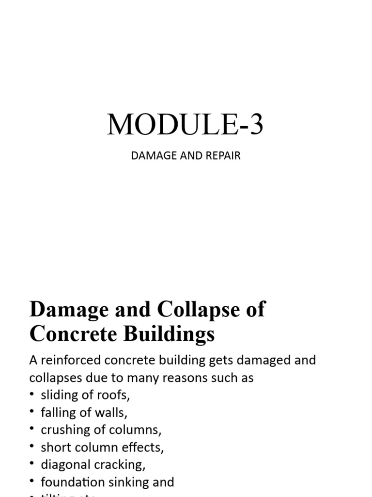 Damages and Repair | PDF | Concrete | Reinforced Concrete