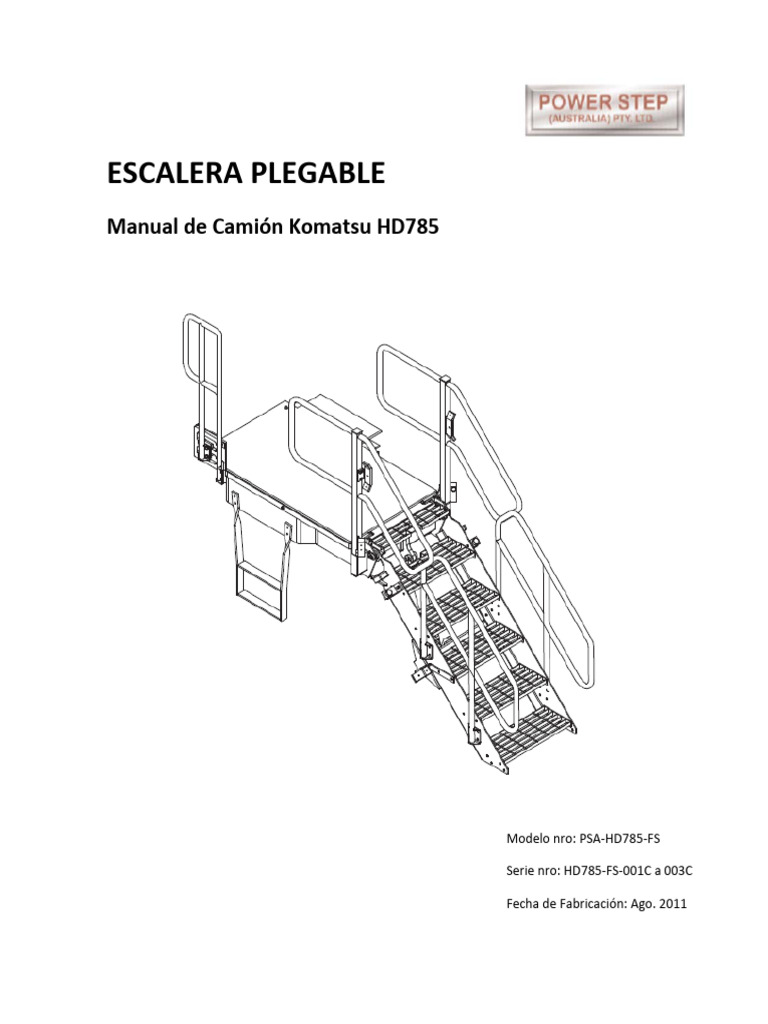 HD785 Manual Power Step PDF Camión Componentes