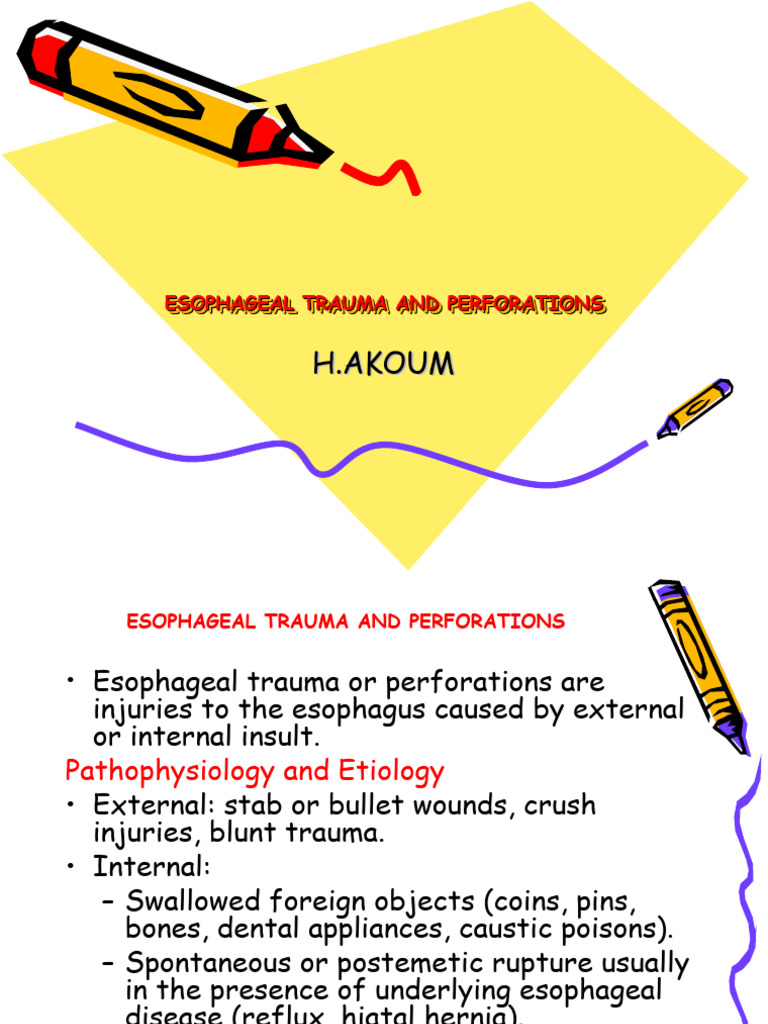5b.ESOPHAGEAL TRAUMA AND PERFORATIONS PDF Esophagus Injury