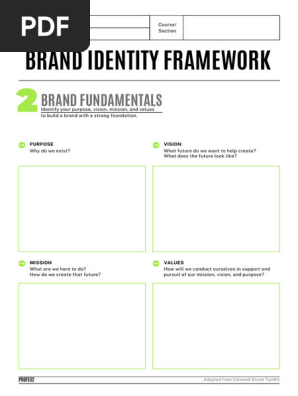 BRAND FUNDAMENTALS WORKSHEET