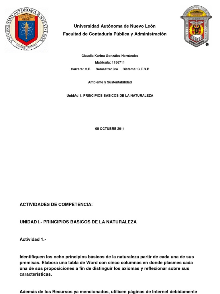 Principios Basicos de La Naturaleza Tierra Suelo