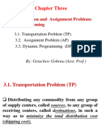 Chapter 3 Transporatition and Assignment Models & Programming
