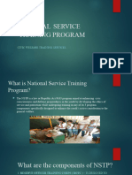 NATIONAL SERVICE TRAINING PROGRAM 1 Powerpoint