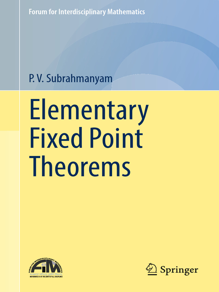 Elementary Fixed Point Theorems. (PDFDrive) | PDF | Differential ...