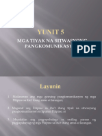 Yunit V Mga Tiyak Na Sitwasyong Pangkomunikasyon