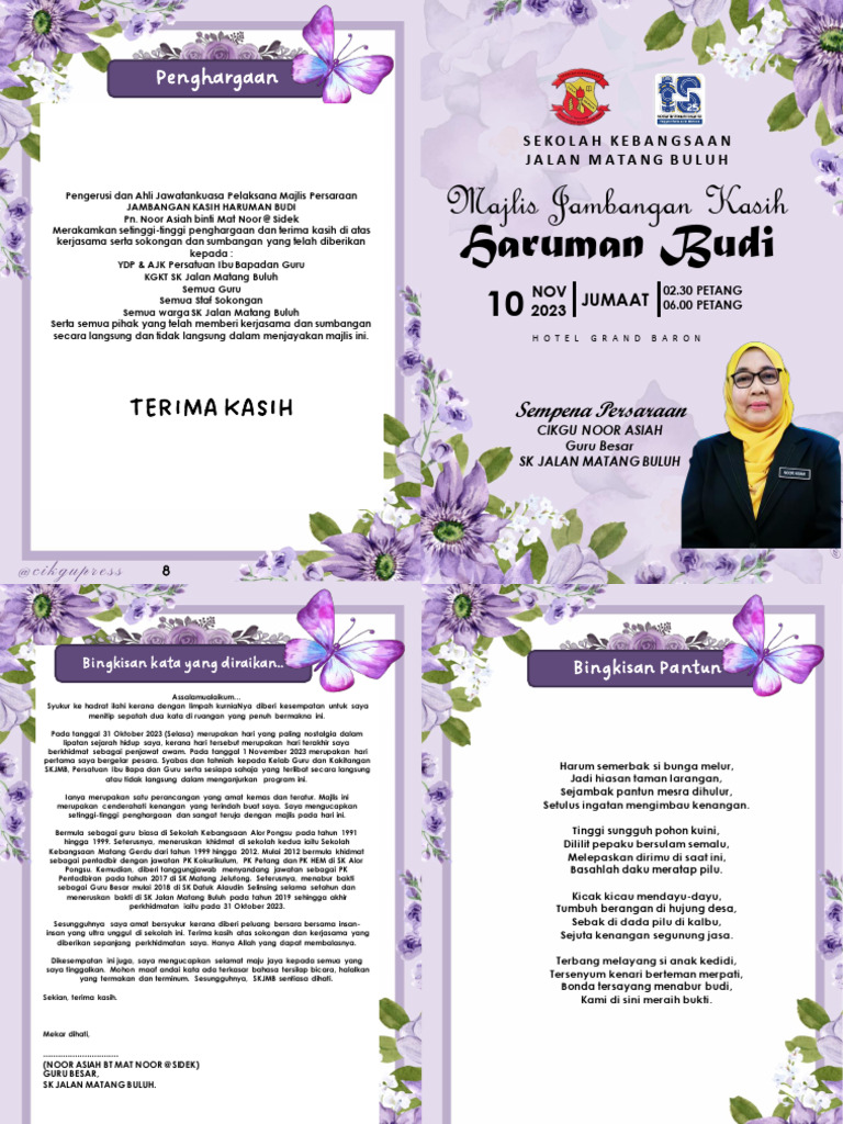 Buku Program Majlis Hi-Tea GB | PDF