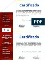 Cert. IV Semana Jurídica Da FASB - 2020.2