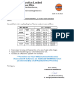 Revised Bitumen Price wef 01.09.2023