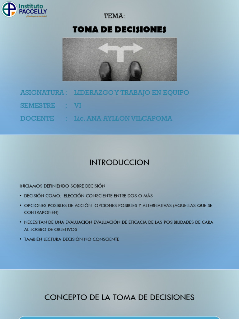 Toma de Decisiones | PDF | Toma de decisiones | Aprendizaje