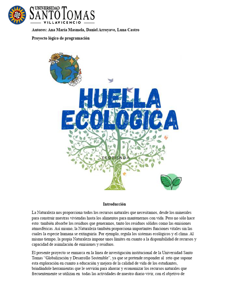 Huella Ecologica Proyecto FINAL | PDF | Huella de carbono | Residuos