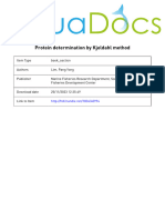 Protein Determination by Kjeldahl Method