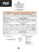 Teachers Sched