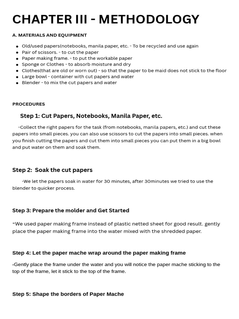 Paper Mache Making Process Guide | PDF | Home & Garden | Art