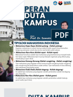 Peran Duta Kampus 2023 - Prof DR Suwatno MSi