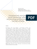 Usmjerenost Razvijanju Novih Dimenzija Učenjai Učinkovitog Profesionalnog Razvoja Učitelja