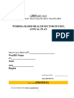 Woreda - Planning - Format - EFY 2015